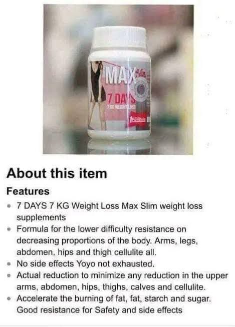 MAX Slim 7 Days 7Kgs Slimming Capsules Effective Herbs Weightloss Slimming Max Slim - 7 Days 7Kgs Effective Herbs Weight loss Slimming
