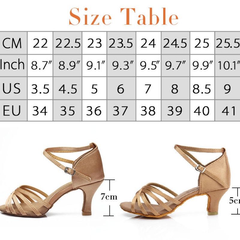 Spot Black Latin Dancing Shoes 7cm Indoor Soft Bottom High Heel Adult Women