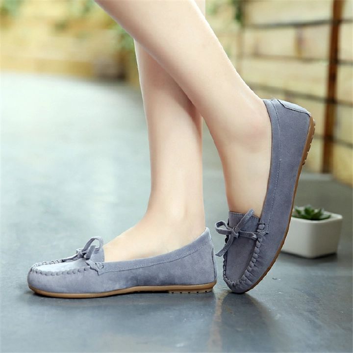 Women Shoes Fashion Ladies Leather Loafers Tassel Flats Shoes Sweet Bowknot Casual Doug Shoes asual Driving Doug Shoes Slip On Women Flats dance shoes
