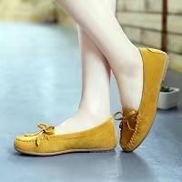 Women Shoes Fashion Ladies Leather Loafers Tassel Flats Shoes Sweet Bowknot Casual Doug Shoes asual Driving Doug Shoes Slip On Women Flats dance shoes