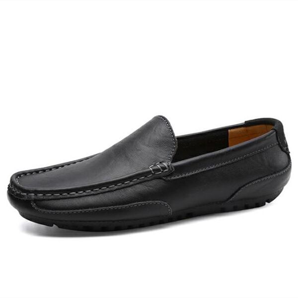 Men Loafers Casual PU Slip-Ons Moccasin Flats Black Driving Doug Shoes Slip Ons Plus Size Blue Shoes 37-46