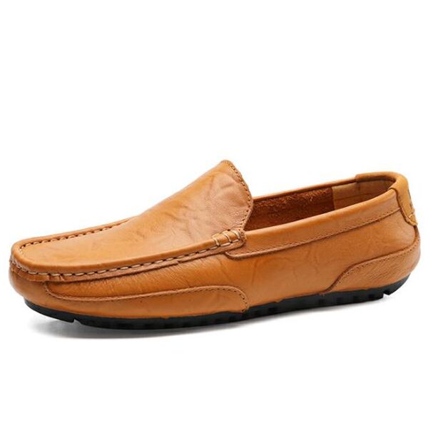 Men Loafers Casual PU Slip-Ons Moccasin Flats Black Driving Doug Shoes Slip Ons Plus Size Blue Shoes 37-46