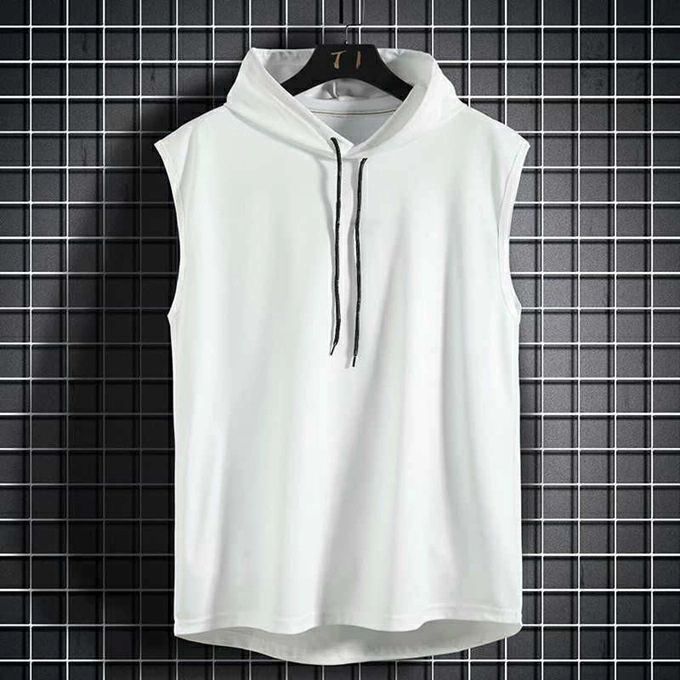 Men Gym Tank Top Summer Clothing Bodybuilding Workout Fashion Fitness Singlets Sleeveless Hood Muscle Shirt Men Vest