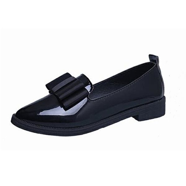 Women Loafers Fashion Ladies Patent Leather Flats Shoes Sweet Bowtie Casual Doug Shoes Ballerinas and Flats Women's Shoes