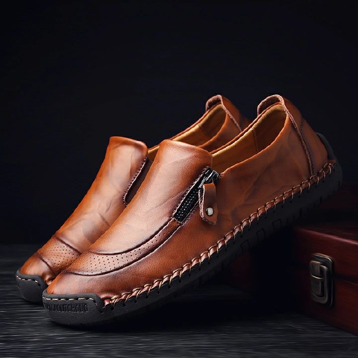 Men Formal Genuine Leather Shoes Plus Size High Quality Breathable Loafers Leisure Wedding Shoes
