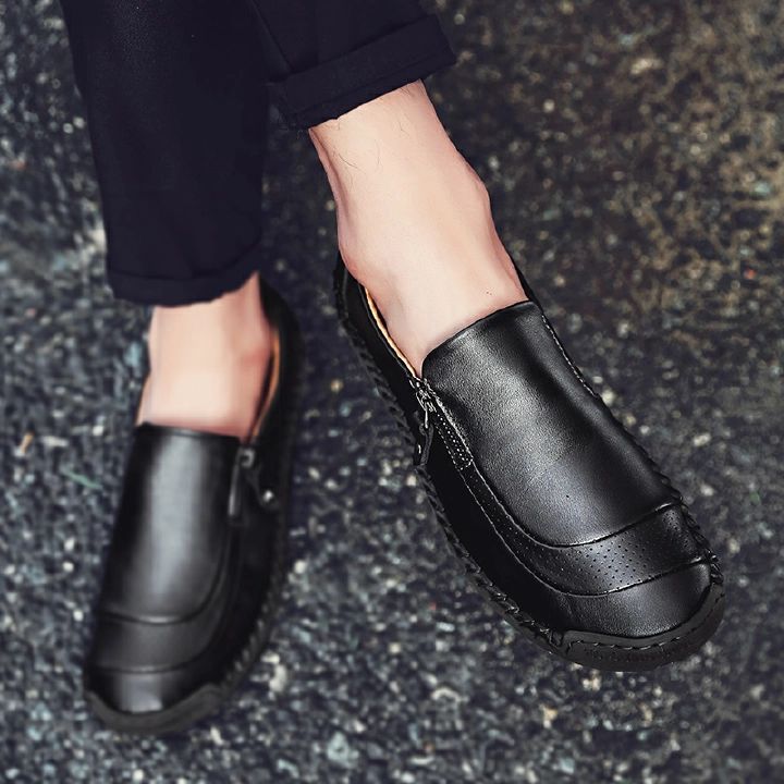 Men Formal Genuine Leather Shoes Plus Size High Quality Breathable Loafers Leisure Wedding Shoes