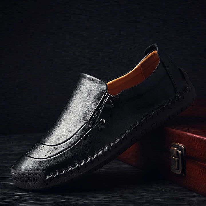 Men Formal Genuine Leather Shoes Plus Size High Quality Breathable Loafers Leisure Wedding Shoes