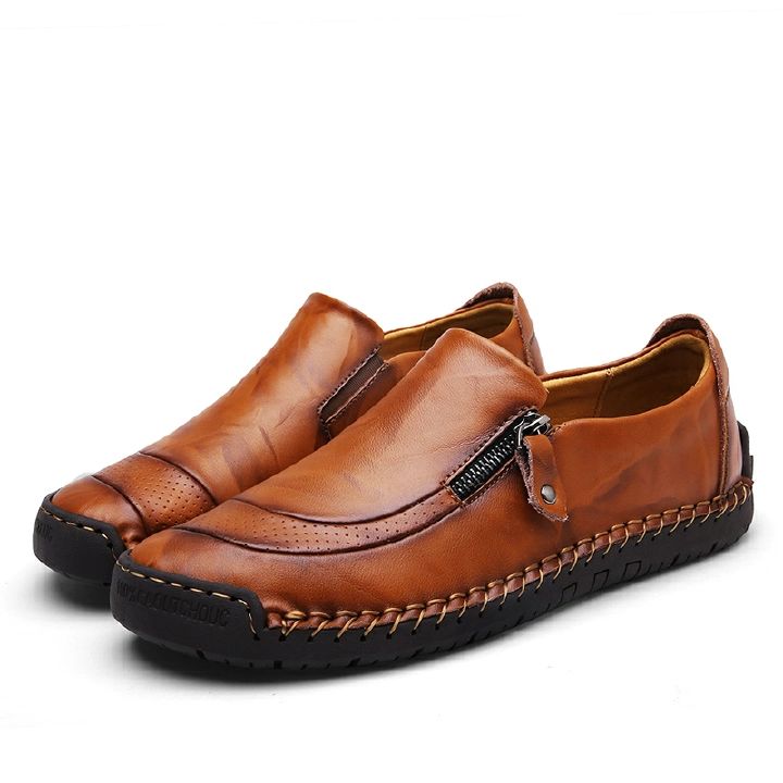 Men Formal Genuine Leather Shoes Plus Size High Quality Breathable Loafers Leisure Wedding Shoes