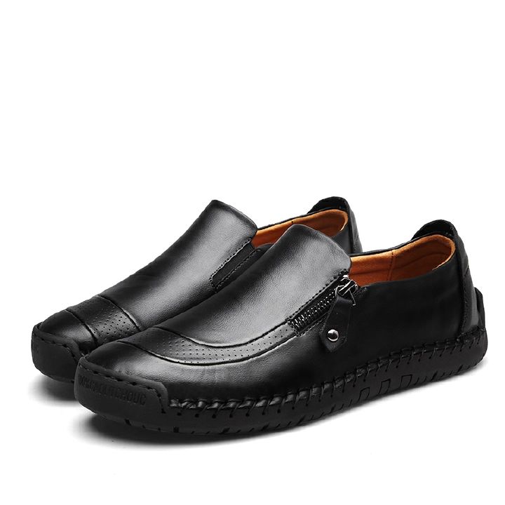 Men Formal Genuine Leather Shoes Plus Size High Quality Breathable Loafers Leisure Wedding Shoes