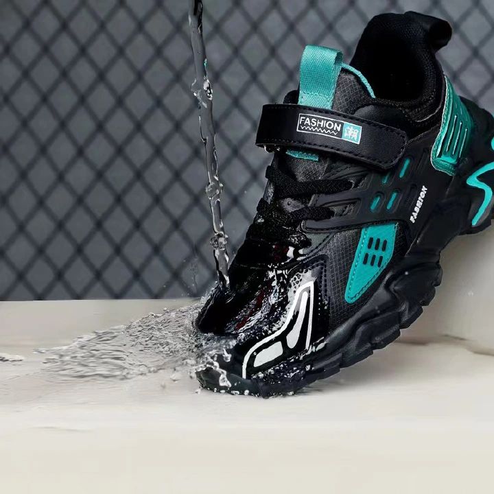 Children's apos shoes with breathable mesh surface Middle school children's casual board shoes Boys' school running shoes Mesh surface breathable casual shoes.