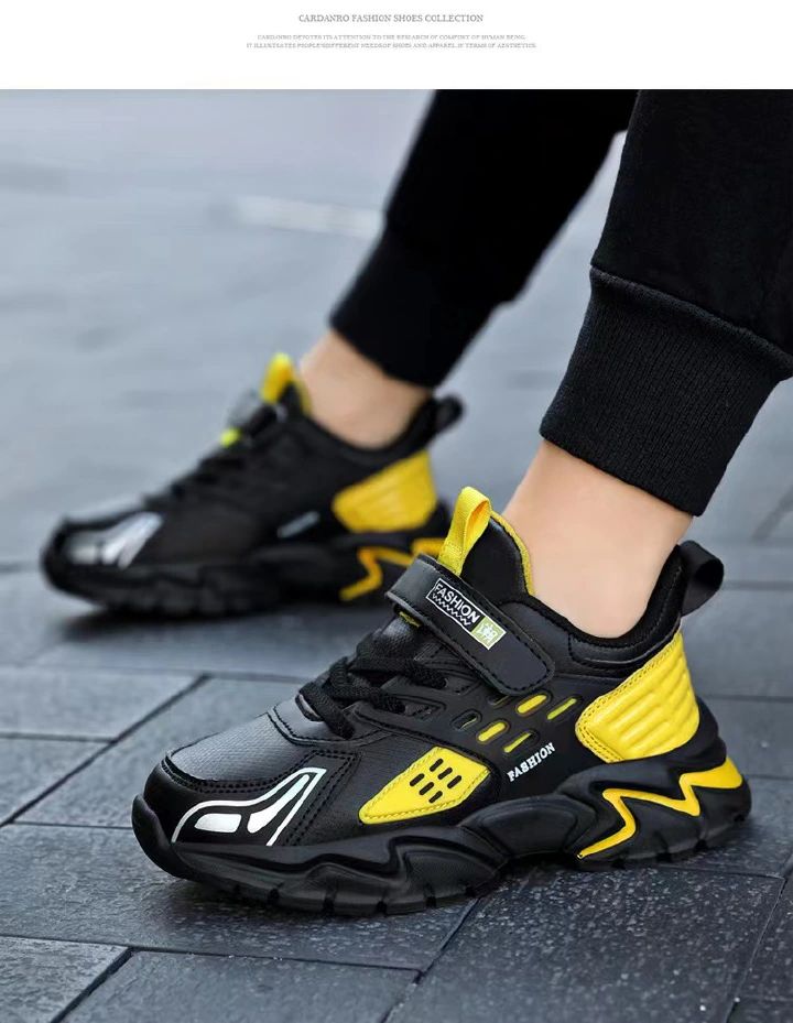 Children's apos shoes with breathable mesh surface Middle school children's casual board shoes Boys' school running shoes Mesh surface breathable casual shoes.