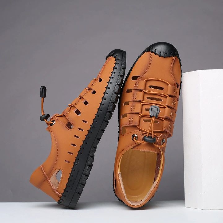 Men's sandals, oversized men's shoes, beach shoes, men's casual leather shoes, water shoes, driving shoes, breathable shoes, fashionable casual men's shoes.