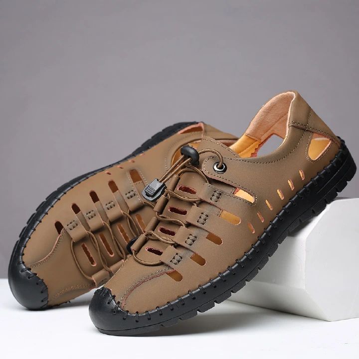 Men's sandals, oversized men's shoes, beach shoes, men's casual leather shoes, water shoes, driving shoes, breathable shoes, fashionable casual men's shoes.