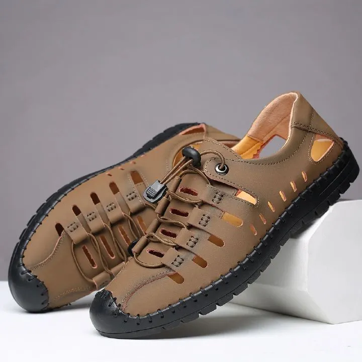Men's sandals, oversized men's shoes, beach shoes, men's casual leather shoes, water shoes, driving shoes, breathable shoes, fashionable casual men's shoes.