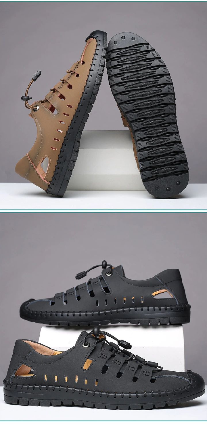 Men's sandals, oversized men's shoes, beach shoes, men's casual leather shoes, water shoes, driving shoes, breathable shoes, fashionable casual men's shoes.