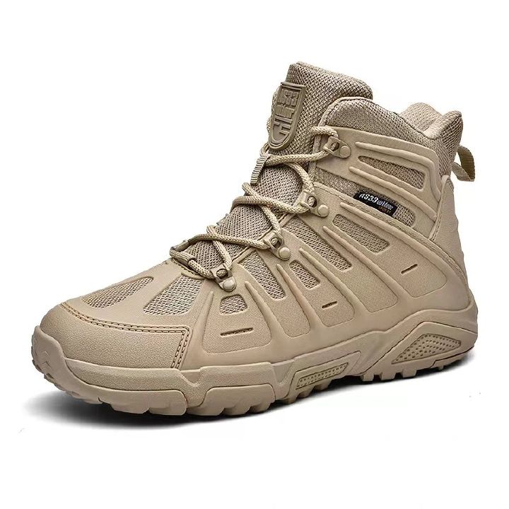 Men's breathable large special forces military boots, battlefield short boots, wear-resistant training boots, outdoor hiking and mountain climbing shoes, large men's shoes