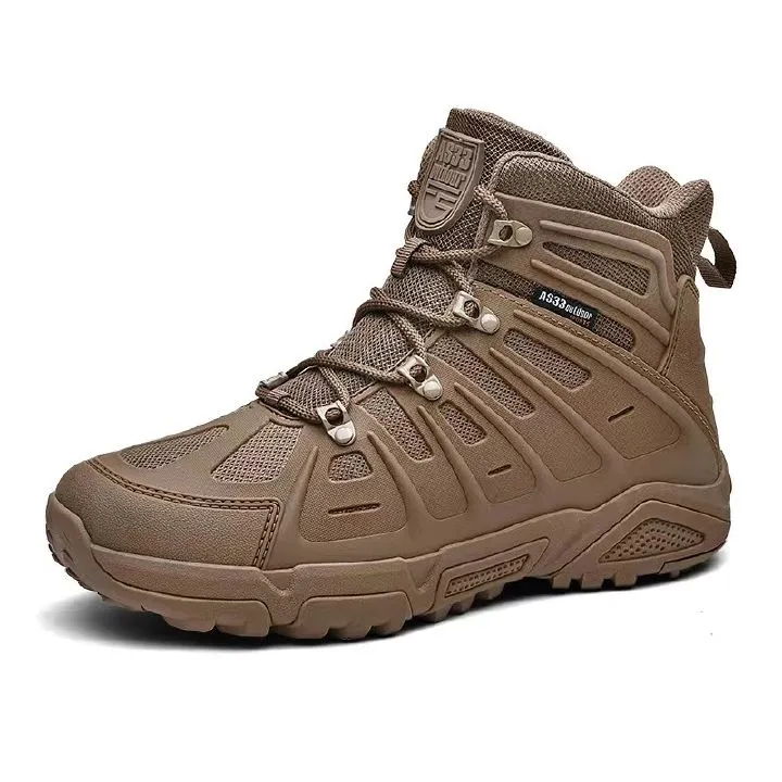 Men's breathable large special forces military boots, battlefield short boots, wear-resistant training boots, outdoor hiking and mountain climbing shoes, large men's shoes