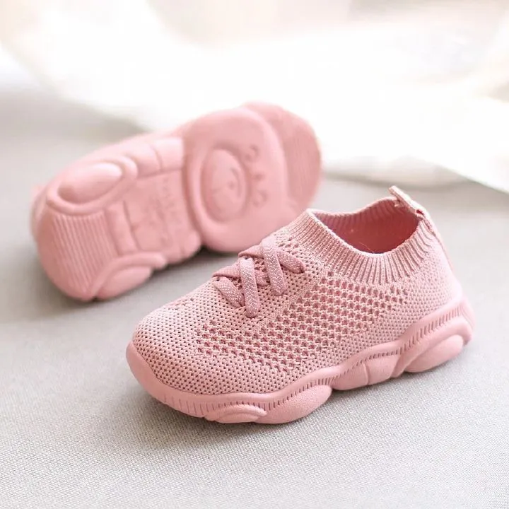 Soft Bottom Baby Sneaker Casual Flat Sneakers Shoes Children Size Girls Boys Breathable Sports Shoes Kids Shoes Anti Slip
