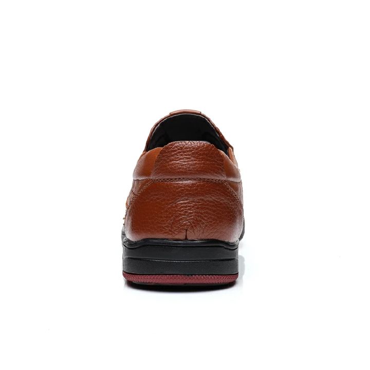 2025 Newly Men's Summer Loafers Shoes Genuine Leather Soft Man Casual Slip-on Cutout Shoes Cowhide Summer Loafers