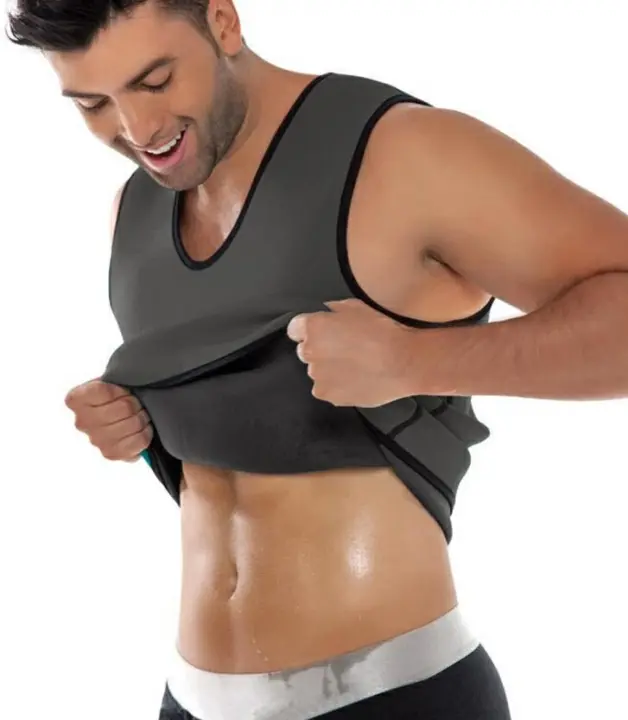 Slimming Belt Belly Men Vest Body Shaper Neoprene Abdomen Fat Burning Shaperwear Corset Weight Loss Men's Sports Sweat Vest Cloth Belt Tightening Rubber Latex Absorbent Body Shaper Tank Top