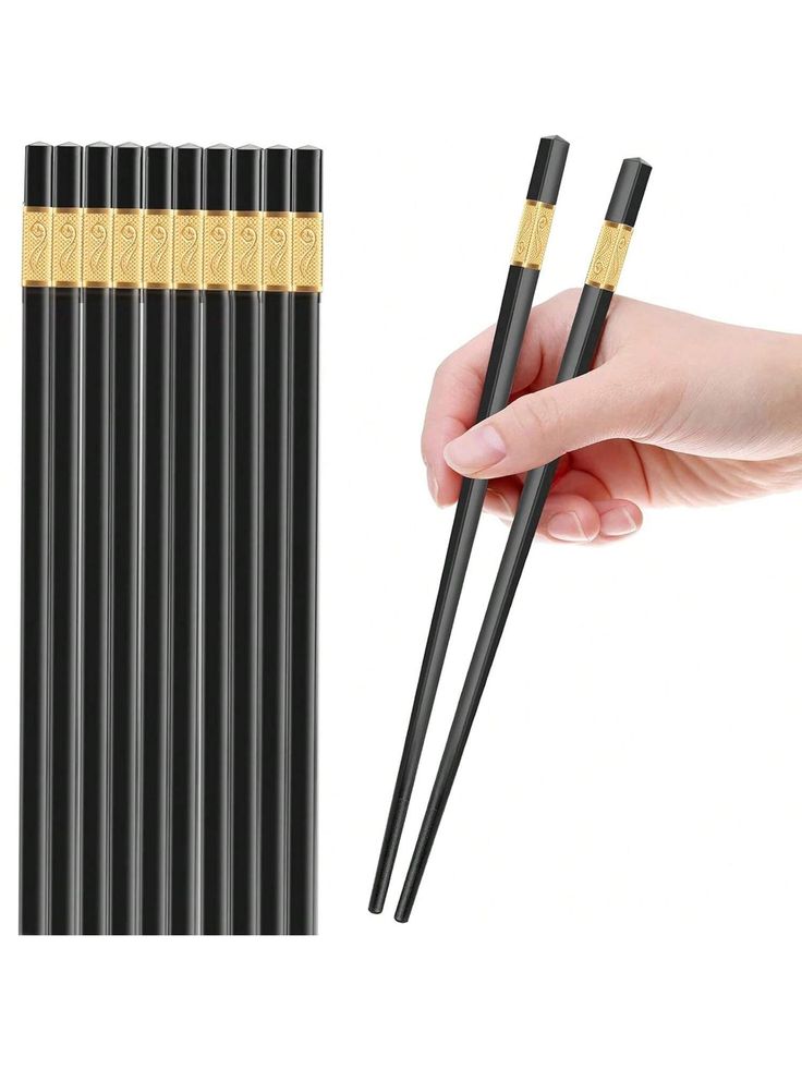 1 Pair Japanese Chinese Chopsticks Food Sushi Sticks Reusable Korean Chopsticks Set  Alloy Tableware Palillos Chinos