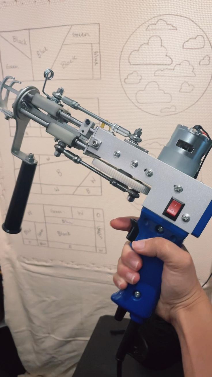 DYJD Electric Carpet Tufting Gun Carpet Weaving Flocking Machine Rug Tufting Gun for Cut Pile 7-21MM, Home DIY Tools,Cut Pile: DYJD Electric Carpet Tufting Gun Carpet Weaving Flocking Machine Rug Tuft