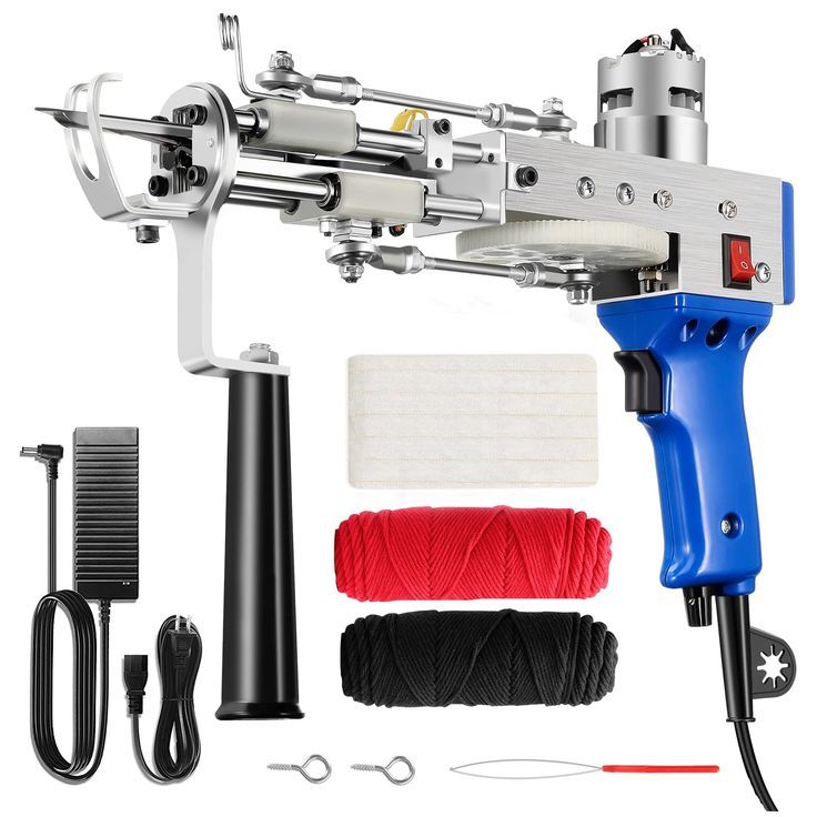 DYJD Electric Carpet Tufting Gun Carpet Weaving Flocking Machine Rug Tufting Gun for Cut Pile 7-21MM, Home DIY Tools,Cut Pile: DYJD Electric Carpet Tufting Gun Carpet Weaving Flocking Machine Rug Tuft