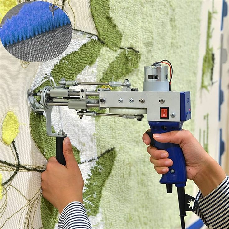 DYJD Electric Carpet Tufting Gun Carpet Weaving Flocking Machine Rug Tufting Gun for Cut Pile 7-21MM, Home DIY Tools,Cut Pile: DYJD Electric Carpet Tufting Gun Carpet Weaving Flocking Machine Rug Tuft