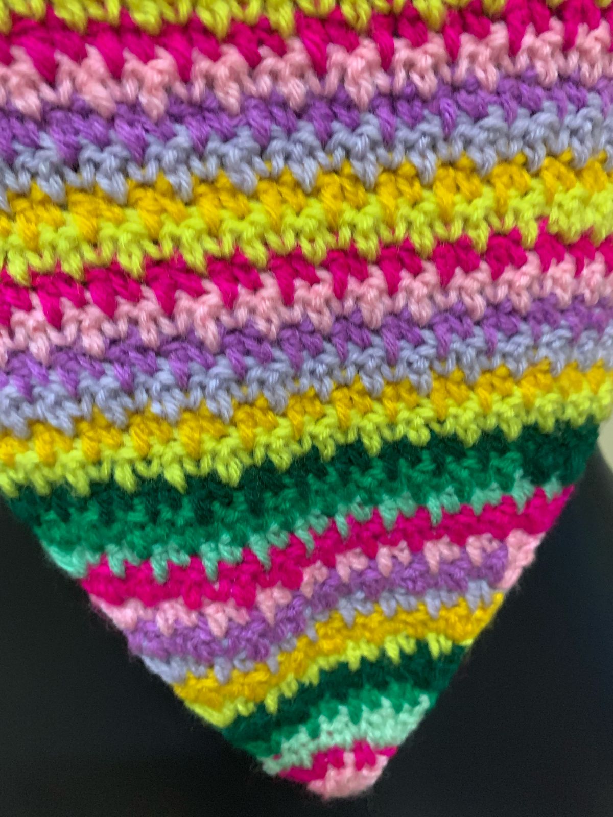 CROCHET DIAMOND BIKINI CROCHET TOP MULTI-COLOR MEDIUM SIZE