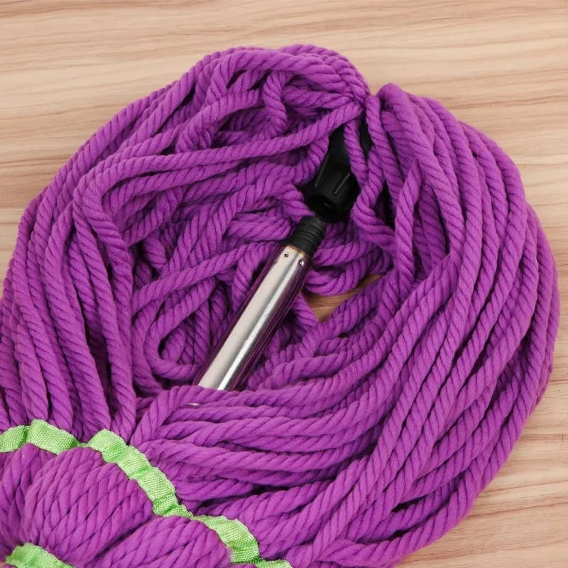 (CLEANING MADE EASY)Self Wringing Twist Mop The ratchet in the handle helps twist and wring water out of the mop head to save your effort and keep hands dry

Microfiber Head With a microfiber head, th