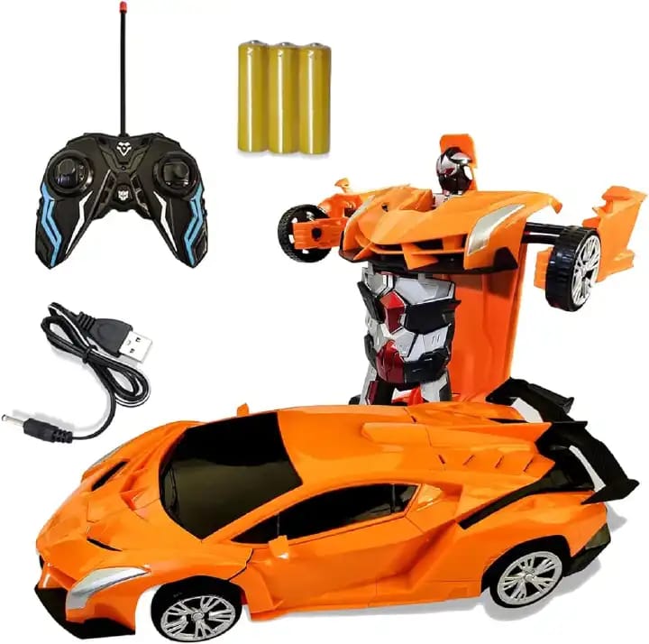 (PRICE DROP)2 In 1 Electric RC Car Transforming Robot Toy. Fashion design, 100% brand new, high quality! 2. Material: non-toxic plastic, suitable for children. 5. One remote control can contro