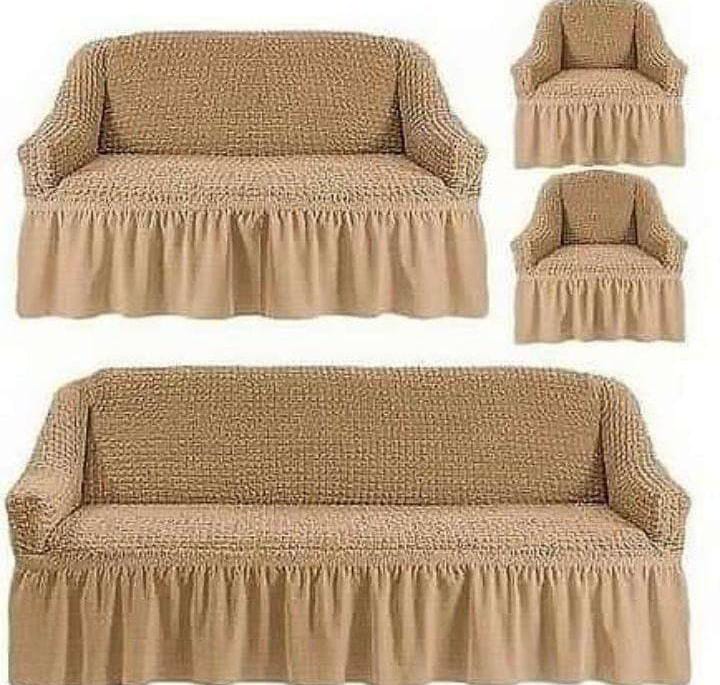 slip cover, which is cotton, tailored and ultra soft. The suitable design adds cozy feel to your home and as well protects your seats from dirt and any form of damage. The seat covers are stretchable