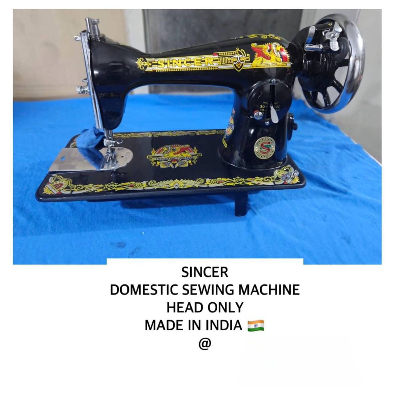 👌🥳TRUSTED QUALITY AT THE BEST PRICE🤪*SINCER DOMESTIC SEWING MACHINE HEAD ONLY MADE IN INDIA 

100% and high qulity
 
2.With portable sewing machine you can sew with ease all kinds of fabrics like s