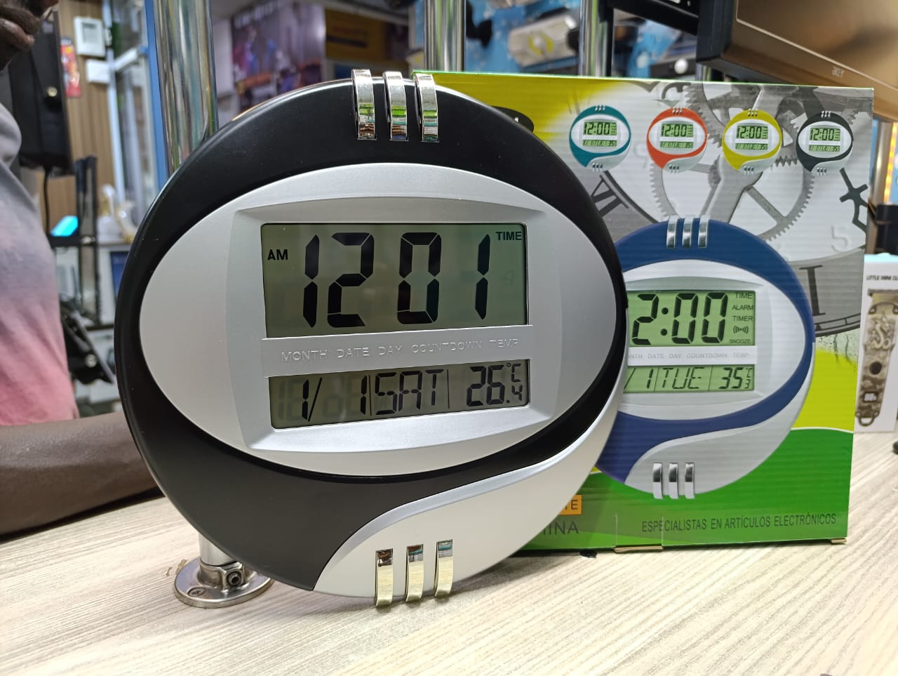 Digital Wall Clock with Temperature Display – Modern, Clear & Multi-Functional! Upgrade your home or office with this sleek Digital Wall Clock that not only tells time but also keeps you updated on r