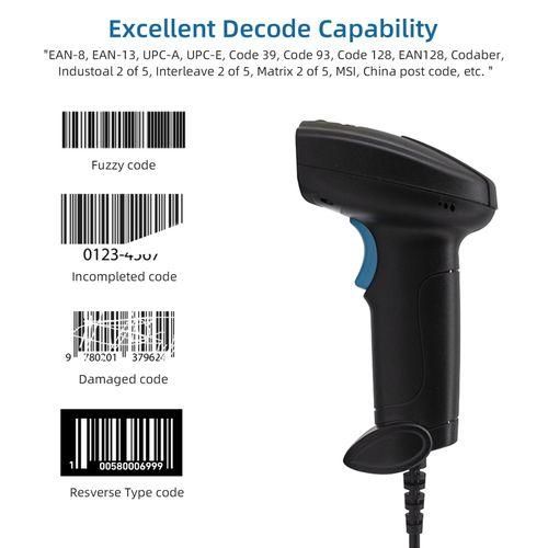 1D Barcode Scanner Handheld USB Wired Bar Code Reader