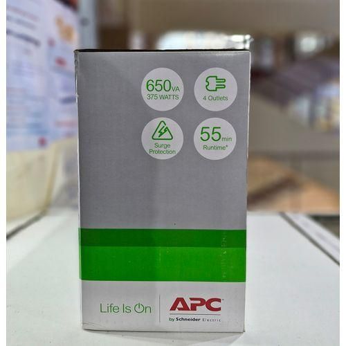 APC Easy UPS 650VA, AVR, Universal Outlet The APC-650VA is the Best Value UPS with Battery Backup & Surge Protection for Electronics and Computers.Automatic Voltage Regulation (AVR)