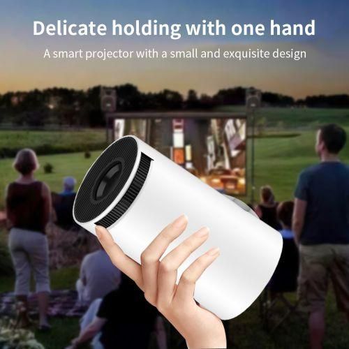 Android Projector WiFi Bluetooth Supported Outdoor Movie Projector - Mini Portable Projector, Supports 4K 1080P, Dual-Band WiFi 6 5G, Wireless Bluetooth 5.0, Android 11, Includes Bluetooth Speaker
