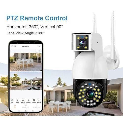 Intelligence 4MP Dual Lens/Dual Screen 4G SIm AI Human Camera Security Camera. BINOCULAR LENS 4G SIM SUPPORTABLE- 4MP high-definition resolution (4G SIM card not Wi-Fi)
