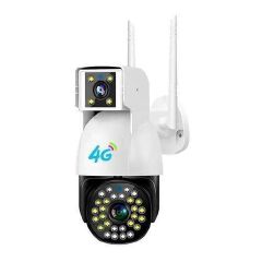 Intelligence 4MP Dual Lens/Dual Screen 4G SIm AI Human Camera Security Camera. BINOCULAR LENS 4G SIM SUPPORTABLE- 4MP high-definition resolution (4G SIM card not Wi-Fi)