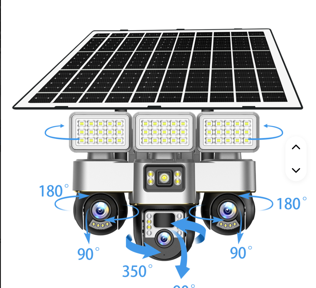 V380Pro 4G Triple Lens Solar Security Cameras – Advanced Wireless Outdoor Surveillance