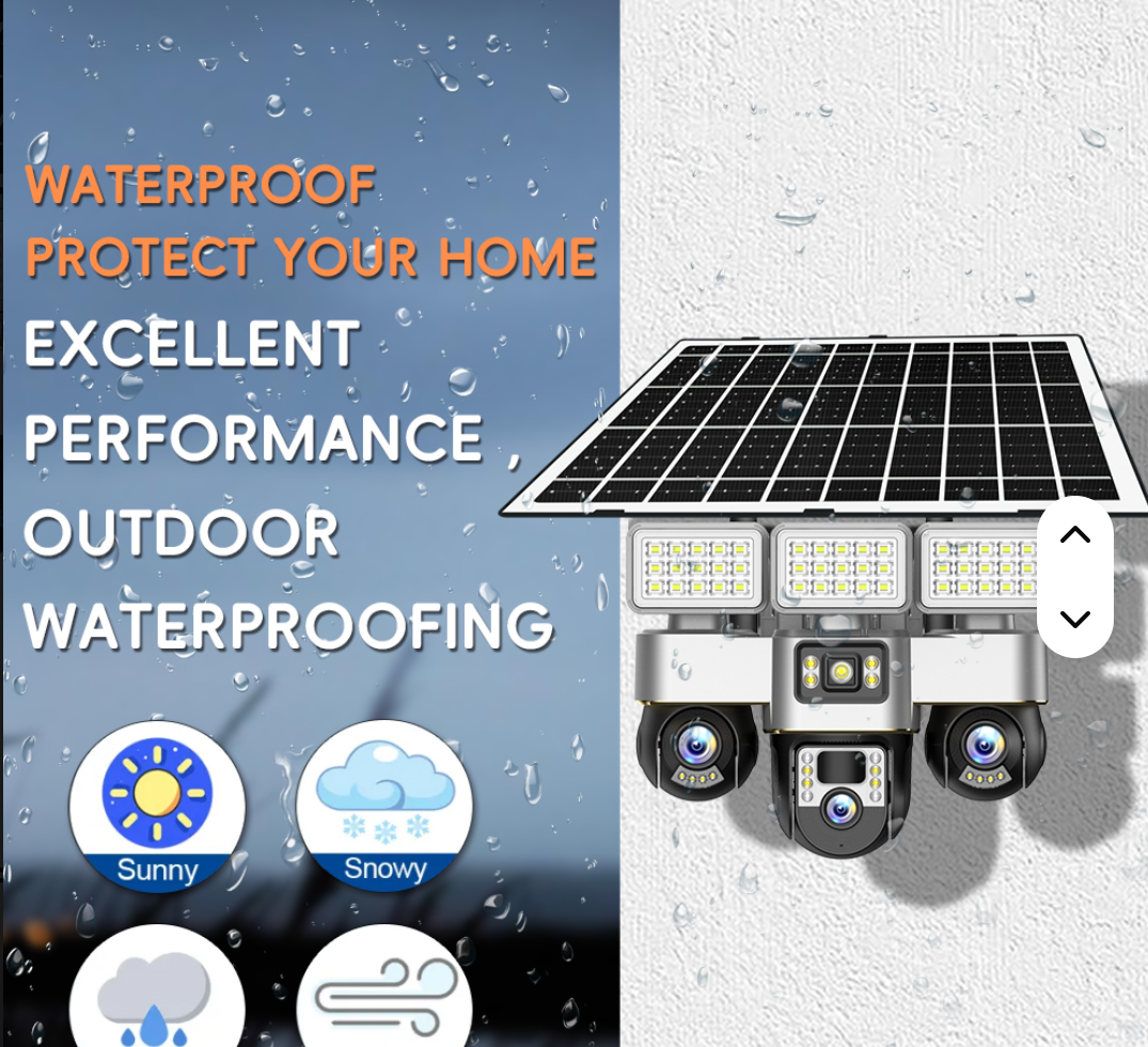 V380Pro 4G Triple Lens Solar Security Cameras – Advanced Wireless Outdoor Surveillance
