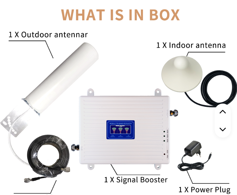 4G GSM Mobile Cell Phone Network Signal Booster Complete 4G GSM Mobile Cell Phone Network Signal Booster