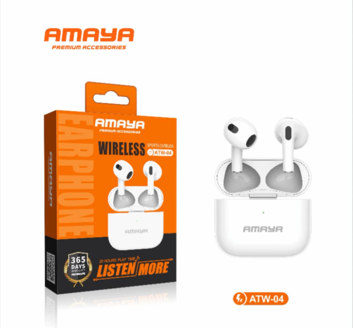Amaya ATW-04 True Wireless Sports Earbuds.