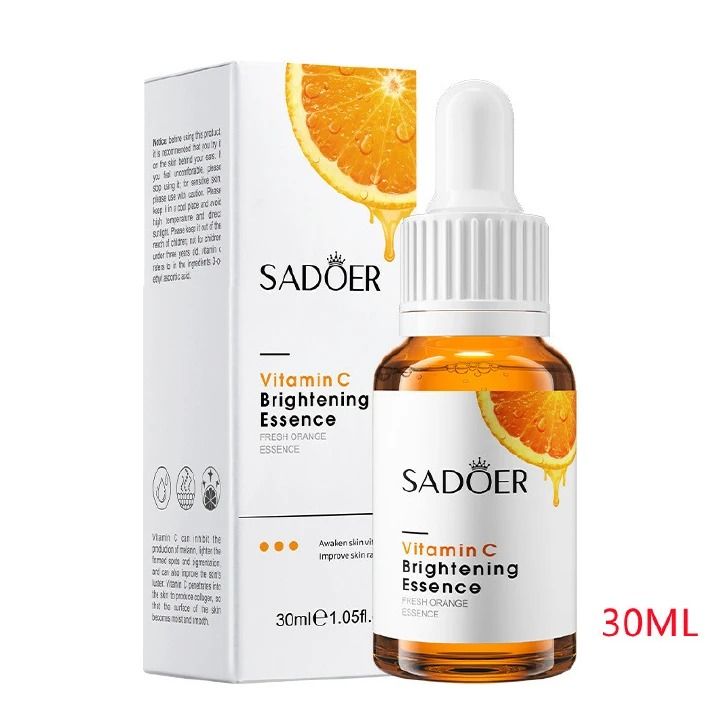 %100 original SADOER  products, 27Pcs Skin Care Set Vitamin C Face Cleansers + Moisturizing lotion + Face Essence +Face Toner Tone+Eye Cream +20Pcs Masks +Lipstick + Hand Cream Gift set