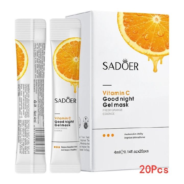 %100 original SADOER  products, 27Pcs Skin Care Set Vitamin C Face Cleansers + Moisturizing lotion + Face Essence +Face Toner Tone+Eye Cream +20Pcs Masks +Lipstick + Hand Cream Gift set