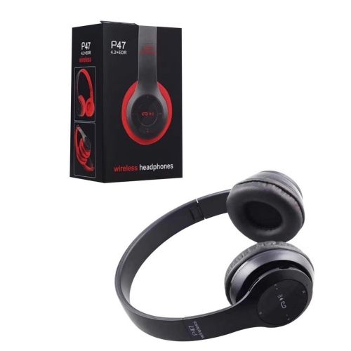 Brand New P47 Wireless Bluetooth Headphones headsets with memory card slot Re-chargeable over ear earphones