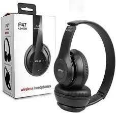 Brand New P47 Wireless Bluetooth Headphones headsets with memory card slot Re-chargeable over ear earphones