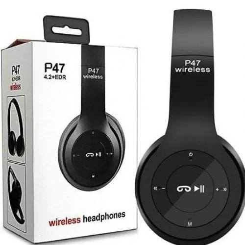 Brand New P47 Wireless Bluetooth Headphones headsets with memory card slot Re-chargeable over ear earphones