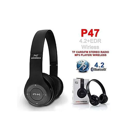 Brand New P47 Wireless Bluetooth Headphones headsets with memory card slot Re-chargeable over ear earphones