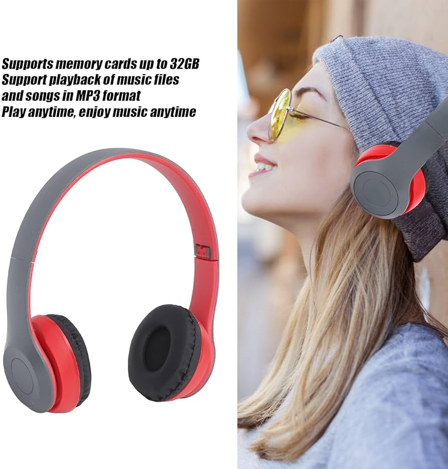 Brand New P47 Wireless Bluetooth Headphones headsets with memory card slot Re-chargeable over ear earphones